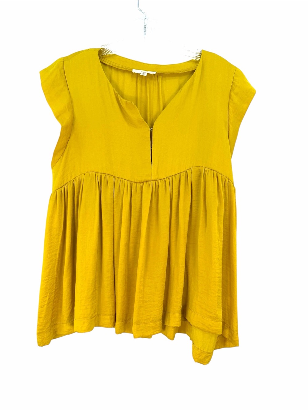 easel Mustard Yellow Cap-Sleeve Babydoll Tunic
